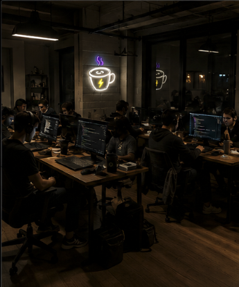 Equipo espressodevs trabajando en la oficina